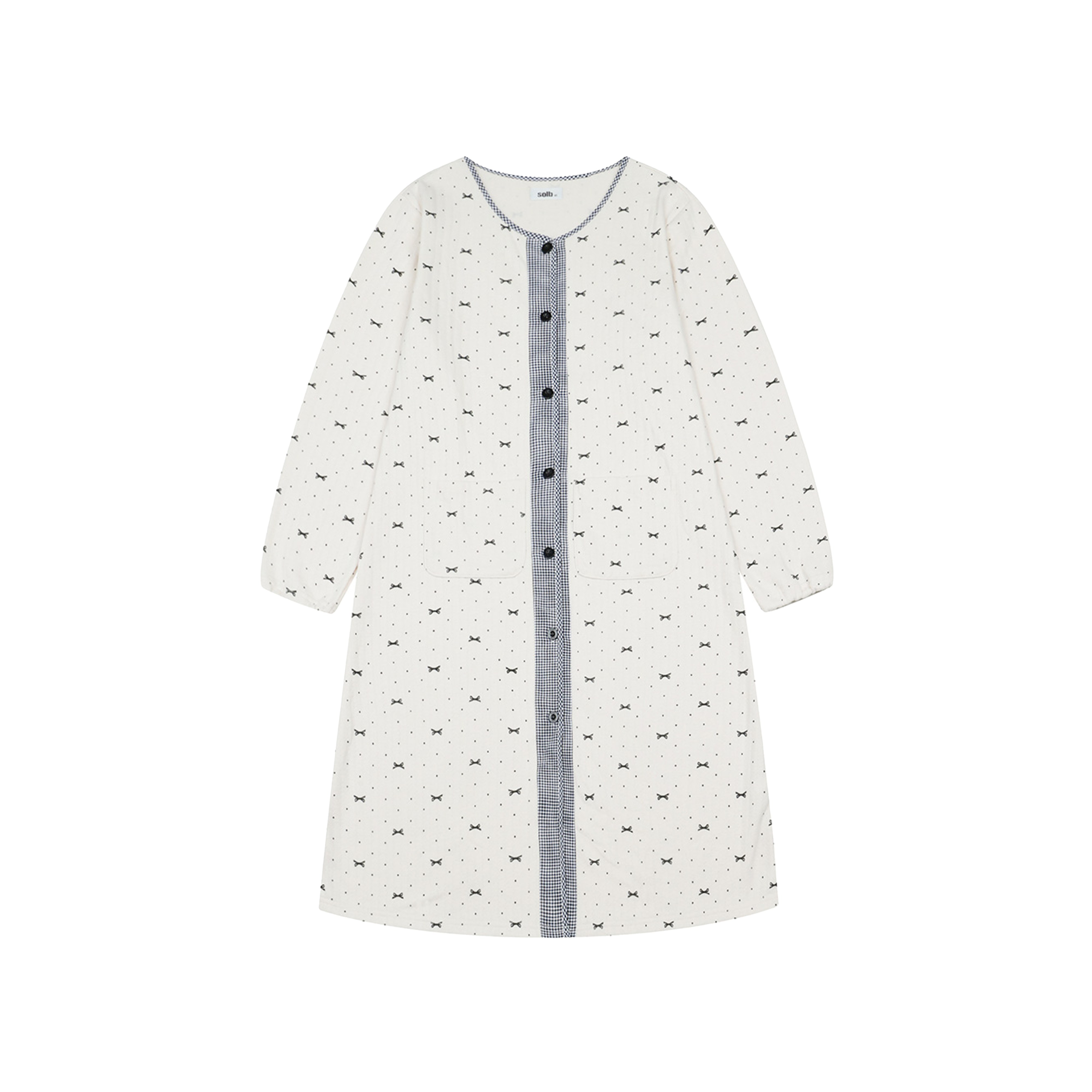 삼중직 리본나염 여성 가운 (SEV256WL)