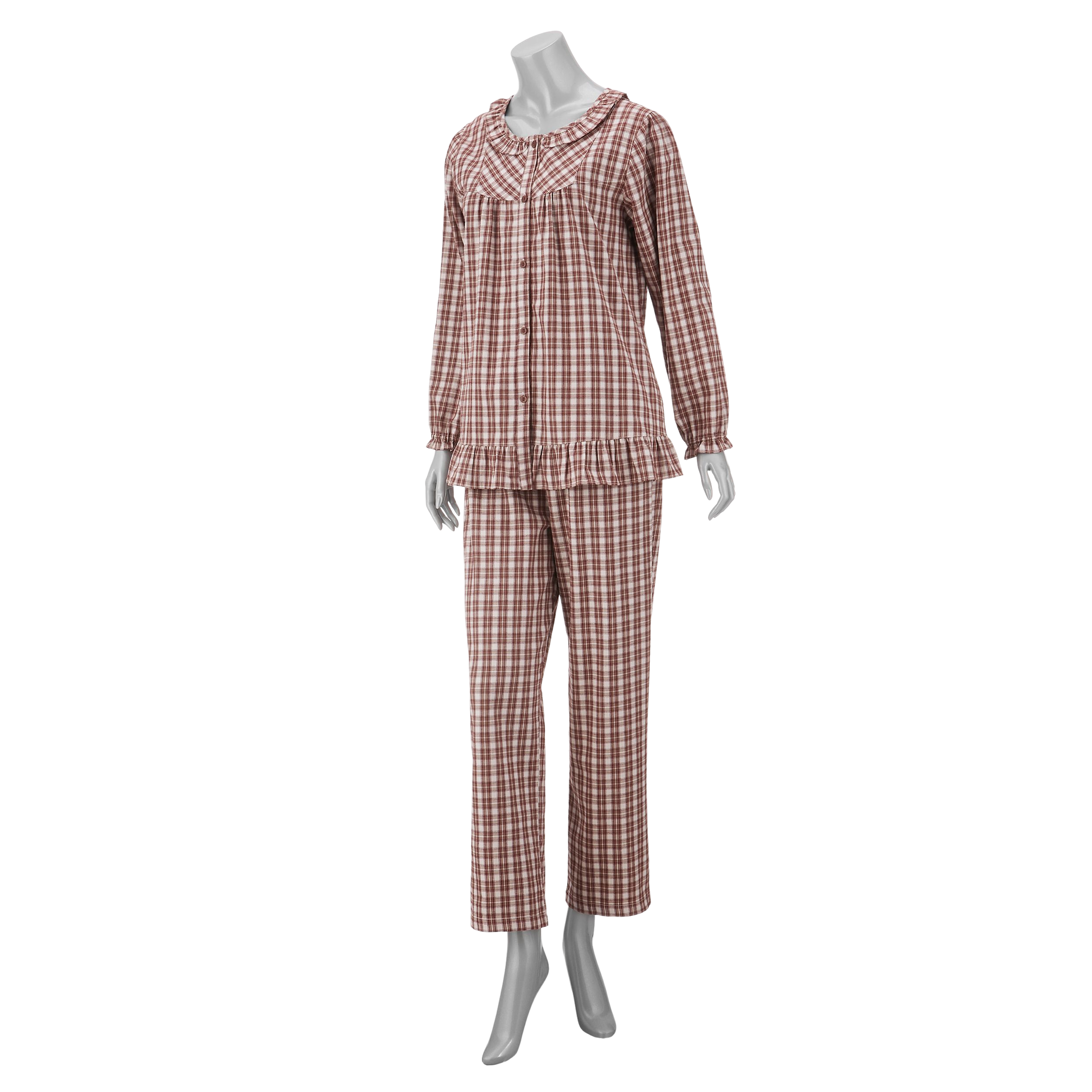 웜후레쉬 약기모 선염체크 여성 파자마 (SVPA4580W)
