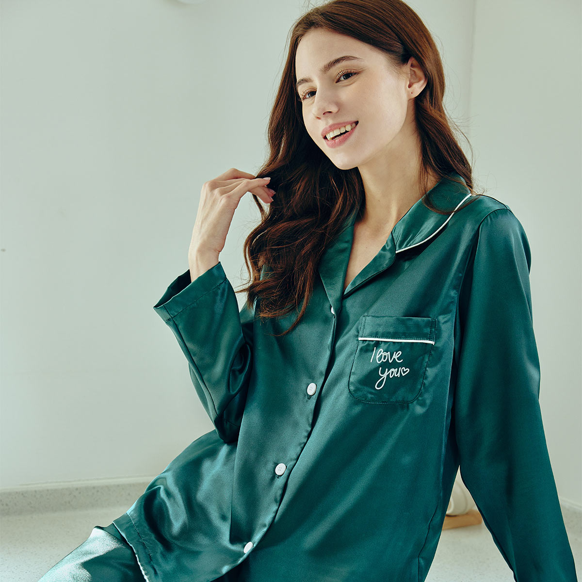 딥그린 모던 여성 파자마 (SPAE101W)