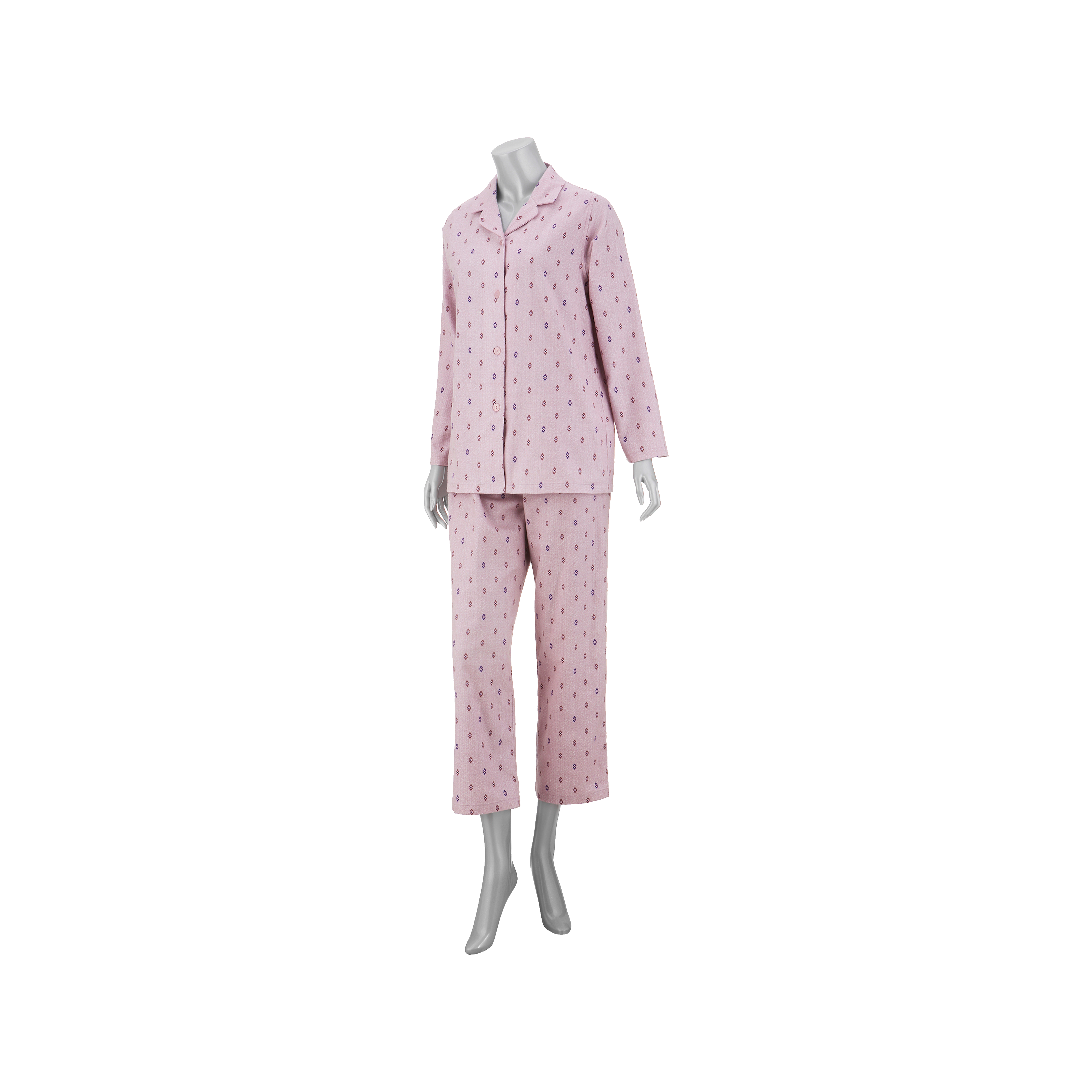 면 기모 기하학 여성 파자마 세트 (WPAA503W)