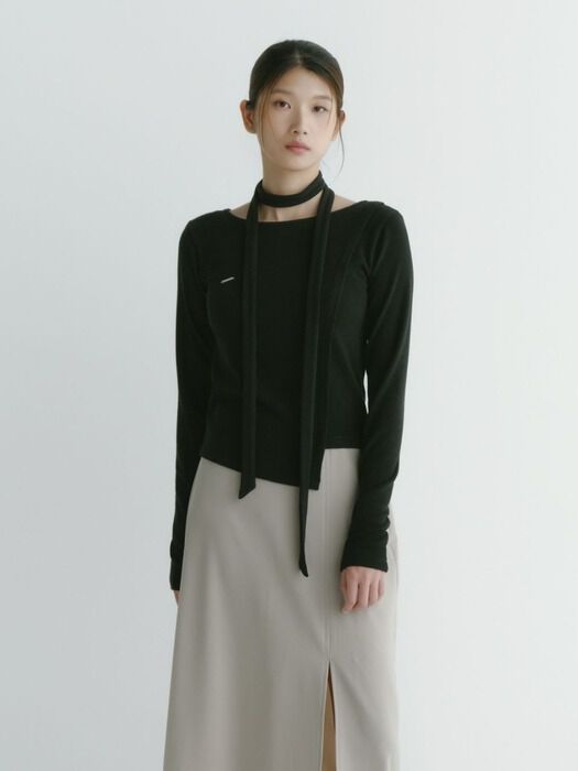 넥스카프 디테일 티셔츠 (9TS3008Y)
