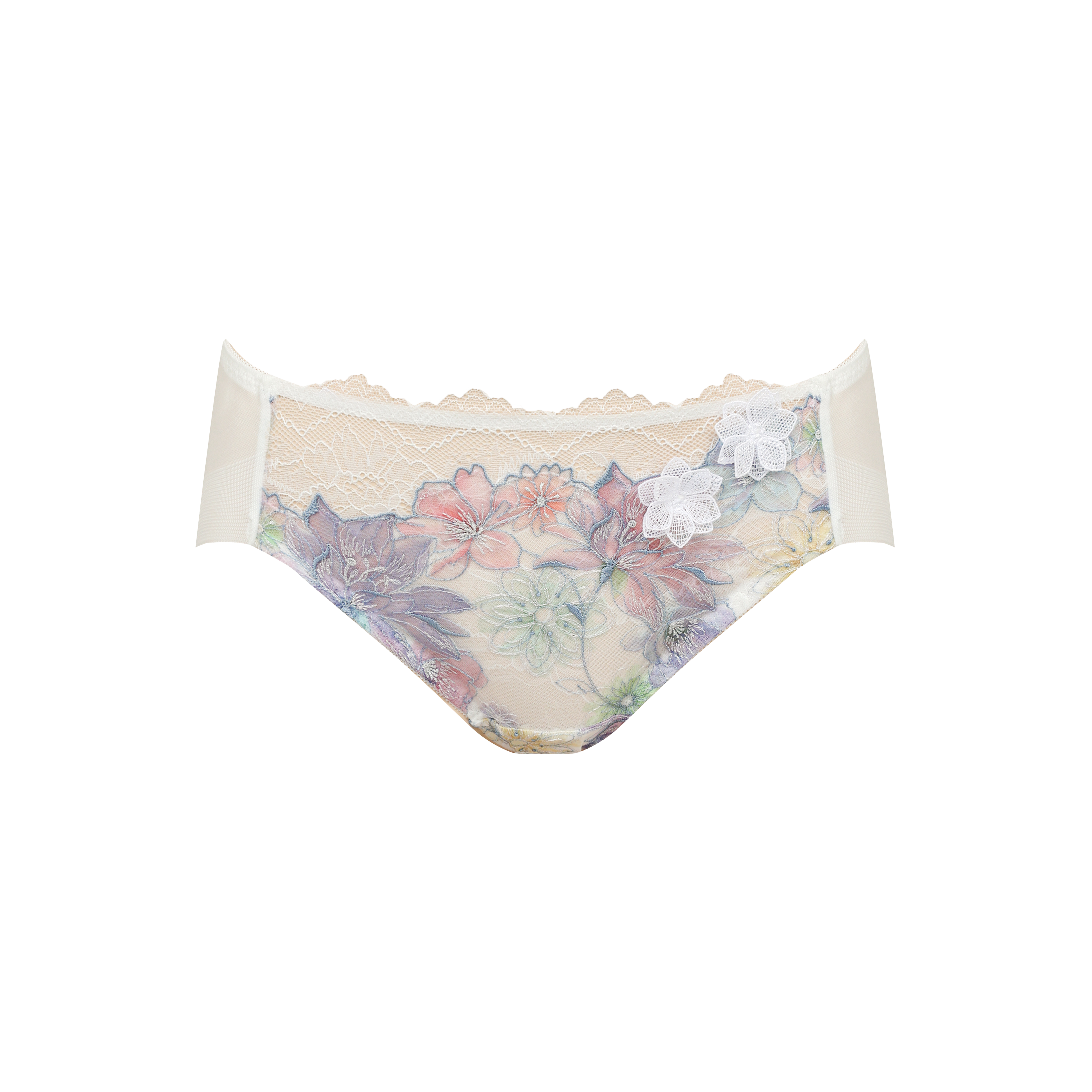수채화 홑겹 레이스 팬티 (OPT7866S)